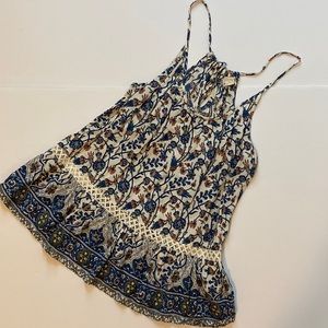 Adjustable Flower Pattern Blouse SMALL